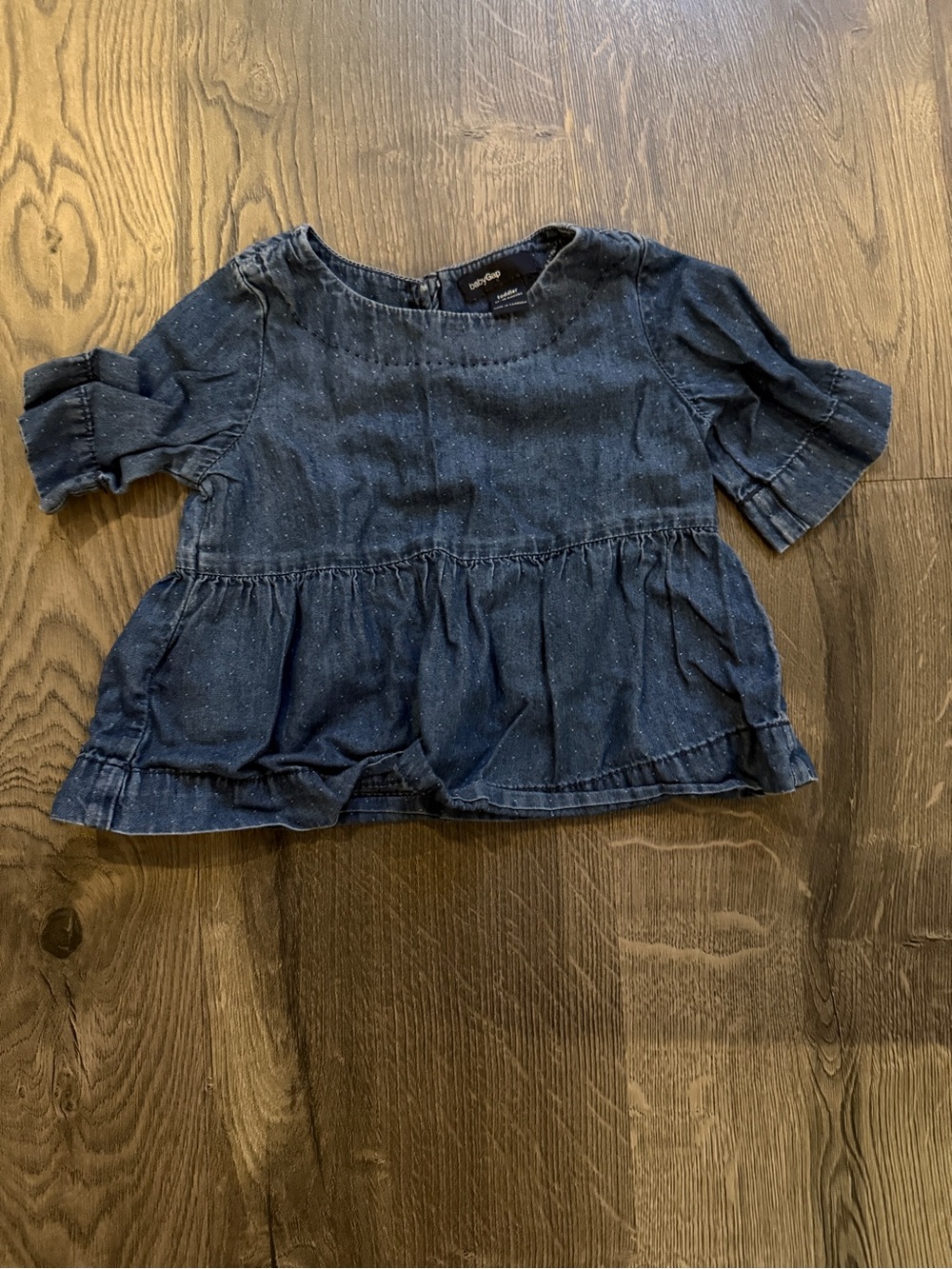 Baby GAP Dark Blue Denim Peplum Top